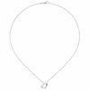 Collier Kette mit Anhänger Herz 585 Gold bicolor 1 Diamant Brillant 42 cm – Bild 2