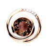 Anhänger 585 Gold Rotgold 5 Diamanten Brillanten 0,035ct. 1 Rauchquarz braun