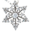 Anhänger Schneeflocke 925 Sterling Silber rhodiniert mit Zirkonia – Bild 2