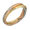 Damen Ring verschlungen 585 Gold tricolor dreifarbig 1 Diamant Brillant 0,06ct. – Bild 2