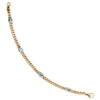 Armband 585 Gold Gelbgold massiv 19 cm 4 Blautopase hellblau blau Goldarmband – Bild 3