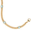 Armband 585 Gold Gelbgold massiv 19 cm 4 Blautopase hellblau blau Goldarmband – Bild 5