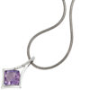Anhänger 585 Gold Weißgold 1 Amethyst lila violett 3 Diamanten Brillanten – Bild 4