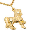 Kinder Anhänger Pferd 333 Gold Gelbgold Pferdeanhänger Kinderanhänger – Bild 2