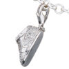 Einhänger Charm Babyschuh 925 Sterling Silber rhodiniert mit Zirkonia – Bild 2