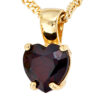Anhänger Herz 333 Gold Gelbgold 1 Granat rot Herzanhänger Granatanhänger – Bild 2