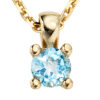 Anhänger 333 Gold Gelbgold 1 Blautopas blau Goldanhänger – Bild 2