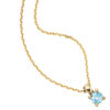 Anhänger 333 Gold Gelbgold 1 Blautopas blau Goldanhänger – Bild 3