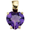 Anhänger Herz 333 Gold Gelbgold 1 Amethyst lila violett Herzanhänger