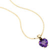 Anhänger Herz 333 Gold Gelbgold 1 Amethyst lila violett Herzanhänger – Bild 3