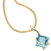 Anhänger 375 Gold Gelbgold 1 Edeltopas blau Goldanhänger – Bild 3