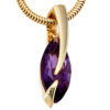 Anhänger 585 Gold Gelbgold 1 Amethyst lila violett Goldanhänger – Bild 3