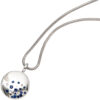 Anhänger rund 585 Gold Weißgold 10 Diamanten Brillanten 0,10ct. 14 blaue Safire – Bild 5