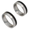 Partner Ring Edelstahl matt mit Carbon – Bild 2