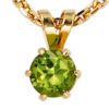 Anhänger 585 Gold Gelbgold 1 Peridot grün Goldanhänger – Bild 2