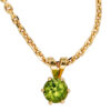 Anhänger 585 Gold Gelbgold 1 Peridot grün Goldanhänger – Bild 3