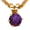 Anhänger 585 Gold Gelbgold 1 Amethyst lila violett Goldanhänger – Bild 2