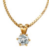 Anhänger 585 Gold Gelbgold 1 Aquamarin hellblau Aquamarinanhänger – Bild 3