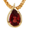 Anhänger Tropfen 585 Gold Gelbgold 1 Granat rot Goldanhänger Granatanhänger – Bild 2