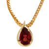 Anhänger Tropfen 585 Gold Gelbgold 1 Granat rot Goldanhänger Granatanhänger – Bild 3