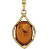 Anhänger 375 Gold Gelbgold 1 Bernstein-Cabochon Bernsteinanhänger