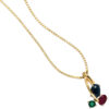 Anhänger 585 Gold Gelbgold bicolor 1 Rubin 1 blauer Safir 1 Smaragd – Bild 4