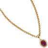 Anhänger 585 Gold Gelbgold 16 Diamanten 0,16ct. 1 Rubin rot Goldanhänger – Bild 4