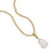 Anhänger Tropfen 585 Gold Gelbgold 1 Opal 1 Diamant Brillant Opalanhänger – Bild 3