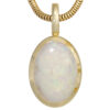 Anhänger oval 585 Gold Gelbgold 1 Opal-Cabochon Goldanhänger Opalanhänger – Bild 2