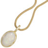 Anhänger oval 585 Gold Gelbgold 1 Opal-Cabochon Goldanhänger Opalanhänger – Bild 3