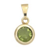 Anhänger rund 585 Gold Gelbgold 1 Peridot grün Peridotanhänger