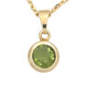 Anhänger rund 585 Gold Gelbgold 1 Peridot grün Peridotanhänger – Bild 2