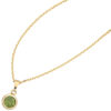 Anhänger rund 585 Gold Gelbgold 1 Peridot grün Peridotanhänger – Bild 3