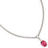 Anhänger oval 585 Gold Weißgold 1 rosa Turmalin 1 Diamant 0,01ct. – Bild 3