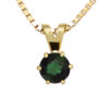 Anhänger 585 Gold Gelbgold 1 grüner Turmalin Goldanhänger – Bild 2