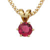 Anhänger 585 Gold Gelbgold 1 rosa Turmalin Goldanhänger – Bild 2