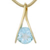 Anhänger 375 Gold Gelbgold 1 Blautopas hellblau Goldanhänger – Bild 2