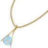 Anhänger 375 Gold Gelbgold 1 Blautopas hellblau Goldanhänger – Bild 3