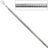 Erbskette 2-reihig 585 Weißgold 45 cm Halskette Kette Weißgoldkette Karabiner – Bild 3