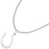 Kinder Anhänger Hufeisen 925 Sterling Silber 5 Zirkonia Kinderanhänger – Bild 3