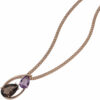 Anhänger 585 Gold Rotgold 1 Rauchquarz braun 1 Amethyst violett lila – Bild 3