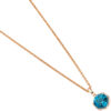 Anhänger rund 585 Gold Rotgold 1 Blautopas London blue blau Goldanhänger – Bild 3
