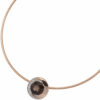 Anhänger rund 585 Rotgold bicolor 3 Diamanten Brillanten 1 Rauchquarz braun – Bild 3