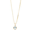 Anhänger oval 333 Gold Gelbgold 1 Blautopas blau hellblau Goldanhänger – Bild 3