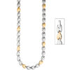 Collier / Halskette aus Edelstahl gold farben beschichtet bicolor 45 cm Kette – Bild 2