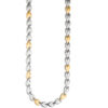 Collier / Halskette aus Edelstahl gold farben beschichtet bicolor 45 cm Kette – Bild 3
