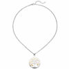 Collier Kette mit Anhänger Lebensbaum Edelstahl bicolor 46 cm verkürzbar – Bild 2