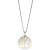 Collier Kette mit Anhänger Lebensbaum Edelstahl bicolor 46 cm verkürzbar – Bild 3