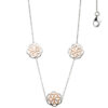Collier Halskette 925 Sterling Silber bicolor vergoldet Kette Silberkette – Bild 3