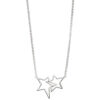 Collier Halskette Sterne 925 Silber mit Zirkonia 45 cm Kette Silberkette – Bild 3